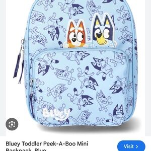 Bluey Toddler Peek-A-Boo Mini Backpack - Light Blue